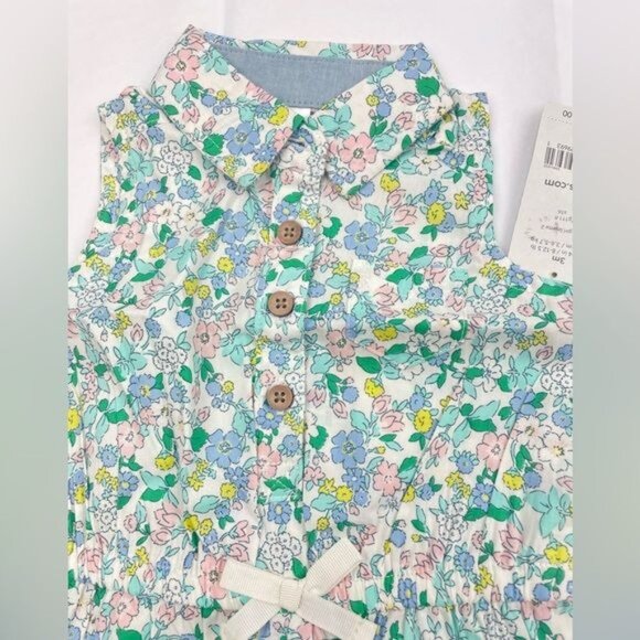 Carters Baby Girl Romper Outfit Floral 3 Months New - Picture 5 of 8